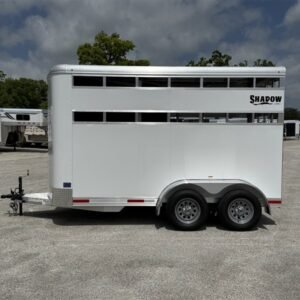 2026 Shadow 2 Horse StableLite Slant Load Bumper Pull – White